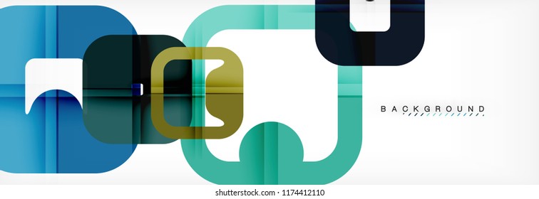 Square geometric background, multicolored template for business or technology presentation or web brochure cover layout, vector wallpaper.