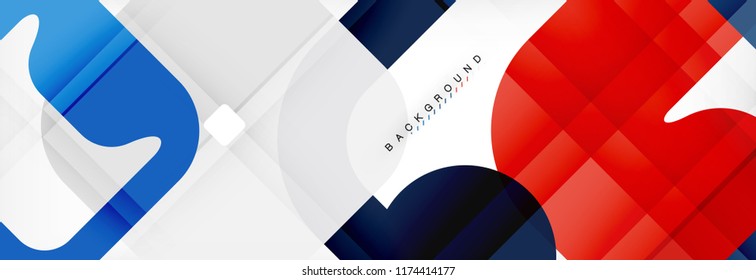 Fondo geométrico cuadrado, plantilla multicolor para presentación de negocios o tecnología o diseño de portada de folletos web, fondo de pantalla vectorial.