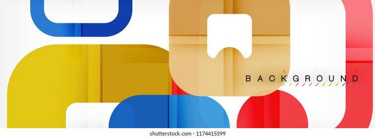 Square geometric background, multicolored template for business or technology presentation or web brochure cover layout, vector wallpaper.