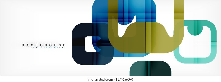 Square geometric background, multicolored template for business or technology presentation or web brochure cover layout, vector wallpaper.