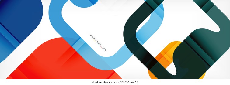 Fondo geométrico cuadrado, plantilla multicolor para presentación de negocios o tecnología o diseño de portada de folletos web, fondo de pantalla vectorial.
