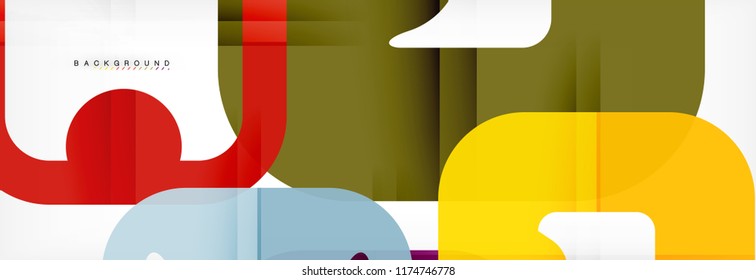 Square geometric background, multicolored template for business or technology presentation or web brochure cover layout, vector wallpaper.