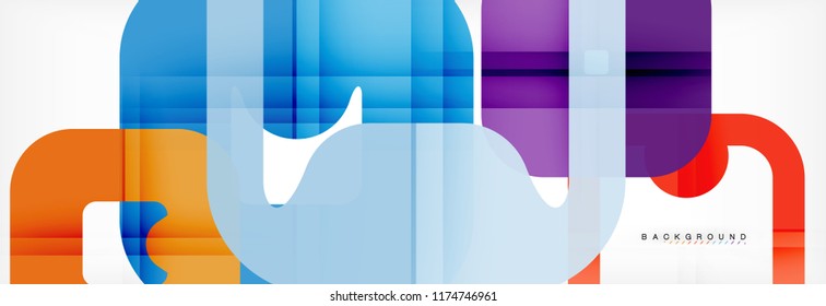 Square geometric background, multicolored template for business or technology presentation or web brochure cover layout, vector wallpaper.