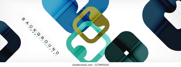 Square geometric background, multicolored template for business or technology presentation or web brochure cover layout, vector wallpaper.