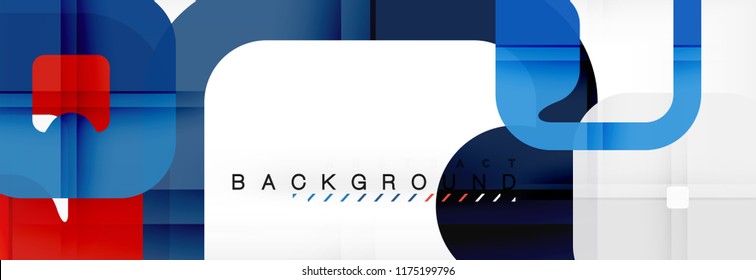 Square geometric background, multicolored template for business or technology presentation or web brochure cover layout, vector wallpaper.