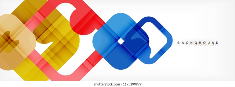 Square geometric background, multicolored template for business or technology presentation or web brochure cover layout, vector wallpaper.