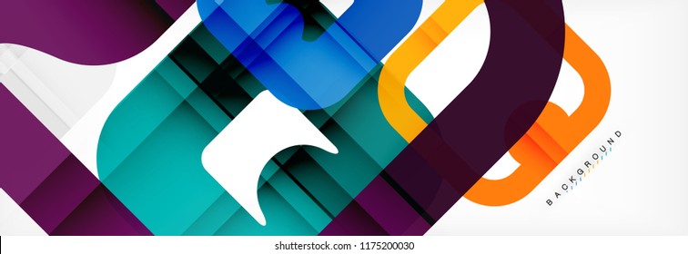 Square geometric background, multicolored template for business or technology presentation or web brochure cover layout, vector wallpaper.