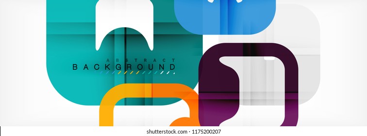 Square geometric background, multicolored template for business or technology presentation or web brochure cover layout, vector wallpaper.
