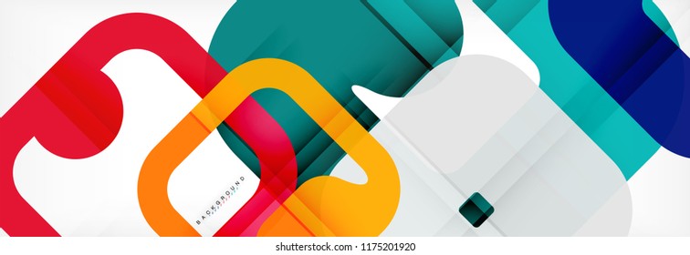 Square geometric background, multicolored template for business or technology presentation or web brochure cover layout, vector wallpaper.