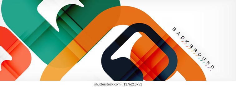 Square geometric background, multicolored template for business or technology presentation or web brochure cover layout, vector wallpaper.