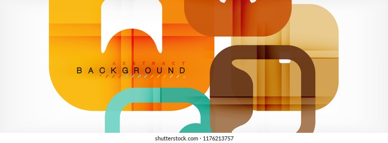 Square geometric background, multicolored template for business or technology presentation or web brochure cover layout, vector wallpaper.