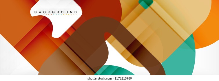Square geometric background, multicolored template for business or technology presentation or web brochure cover layout, vector wallpaper.