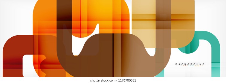 Square geometric background, multicolored template for business or technology presentation or web brochure cover layout, vector wallpaper.