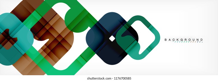Square geometric background, multicolored template for business or technology presentation or web brochure cover layout, vector wallpaper.