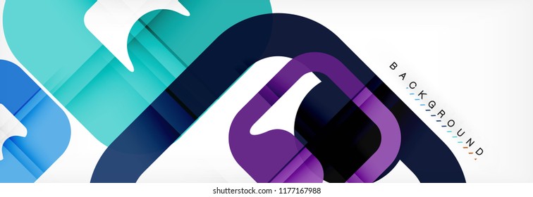 Square geometric background, multicolored template for business or technology presentation or web brochure cover layout, vector wallpaper.