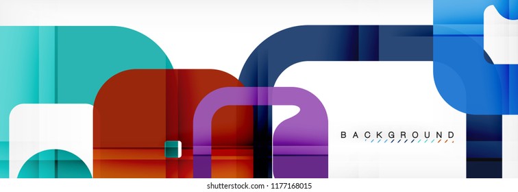 Square geometric background, multicolored template for business or technology presentation or web brochure cover layout, vector wallpaper.