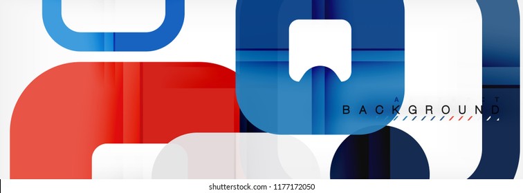 Square geometric background, multicolored template for business or technology presentation or web brochure cover layout, vector wallpaper.