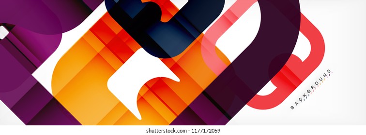 Square geometric background, multicolored template for business or technology presentation or web brochure cover layout, vector wallpaper.