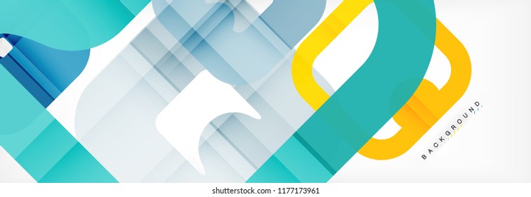 Square geometric background, multicolored template for business or technology presentation or web brochure cover layout, vector wallpaper.