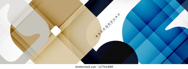 Square geometric background, multicolored template for business or technology presentation or web brochure cover layout, vector wallpaper.