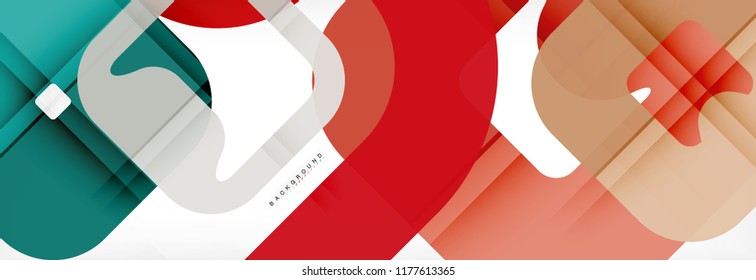 Square geometric background, multicolored template for business or technology presentation or web brochure cover layout, vector wallpaper.
