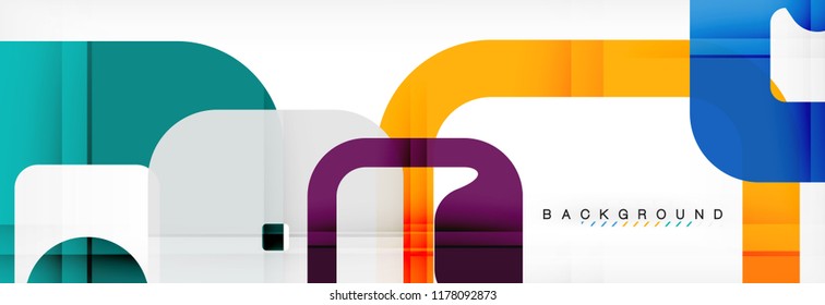 Square geometric background, multicolored template for business or technology presentation or web brochure cover layout, vector wallpaper.