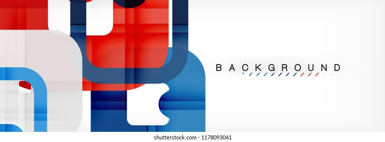 Square geometric background, multicolored template for business or technology presentation or web brochure cover layout, vector wallpaper.