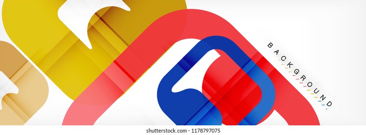 Square geometric background, multicolored template for business or technology presentation or web brochure cover layout, vector wallpaper.