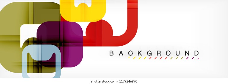 Square geometric background, multicolored template for business or technology presentation or web brochure cover layout, vector wallpaper.