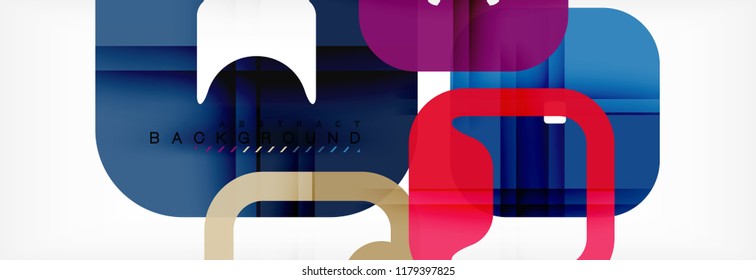 Square geometric background, multicolored template for business or technology presentation or web brochure cover layout, vector wallpaper.