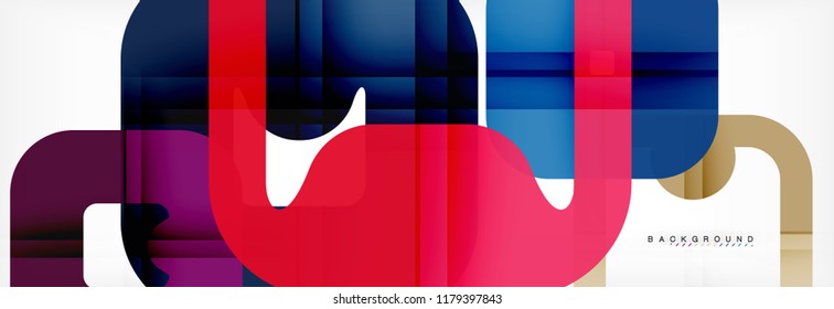 Square geometric background, multicolored template for business or technology presentation or web brochure cover layout, vector wallpaper.