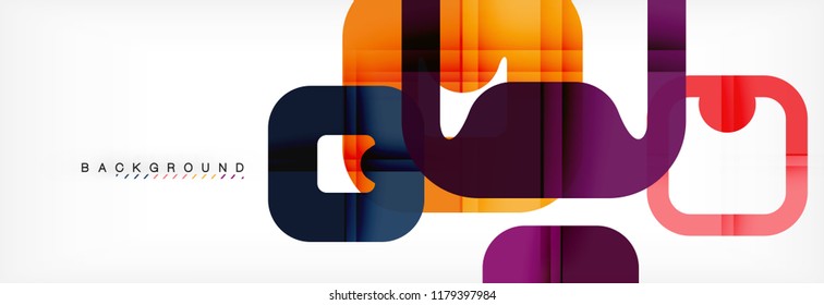 Square geometric background, multicolored template for business or technology presentation or web brochure cover layout, vector wallpaper.