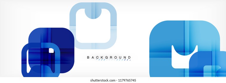 Square geometric background, multicolored template for business or technology presentation or web brochure cover layout, vector wallpaper.