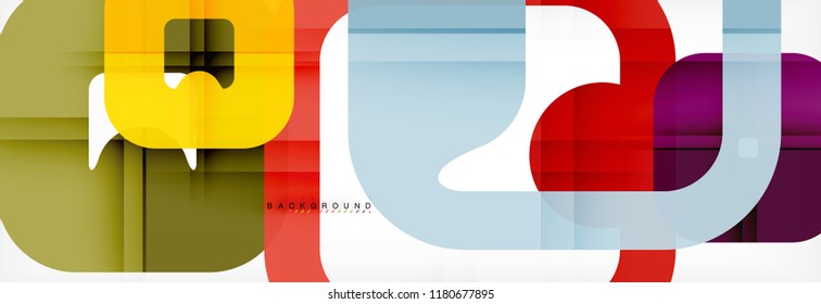 Square geometric background, multicolored template for business or technology presentation or web brochure cover layout, vector wallpaper.