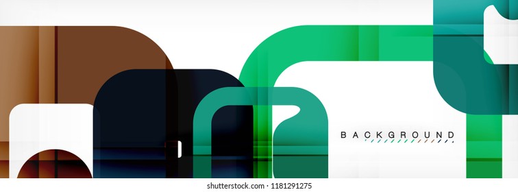 Square geometric background, multicolored template for business or technology presentation or web brochure cover layout, vector wallpaper.