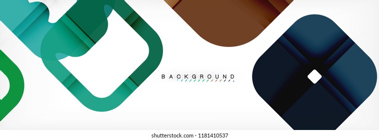 Fondo geométrico cuadrado, plantilla multicolor para presentación de negocios o tecnología o diseño de portada de folletos web, fondo de pantalla vectorial.