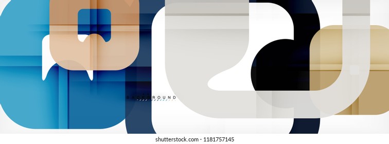 Fondo geométrico cuadrado, plantilla multicolor para presentación de negocios o tecnología o diseño de portada de folletos web, fondo de pantalla vectorial.