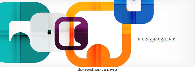 Square geometric background, multicolored template for business or technology presentation or web brochure cover layout, vector wallpaper.