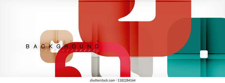 Square geometric background, multicolored template for business or technology presentation or web brochure cover layout, vector wallpaper.