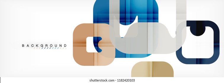 Square geometric background, multicolored template for business or technology presentation or web brochure cover layout, vector wallpaper.
