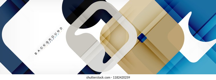 Fondo geométrico cuadrado, plantilla multicolor para presentación de negocios o tecnología o diseño de portada de folletos web, fondo de pantalla vectorial.