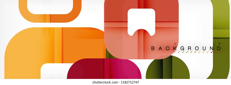 Square geometric background, multicolored template for business or technology presentation or web brochure cover layout, vector wallpaper.