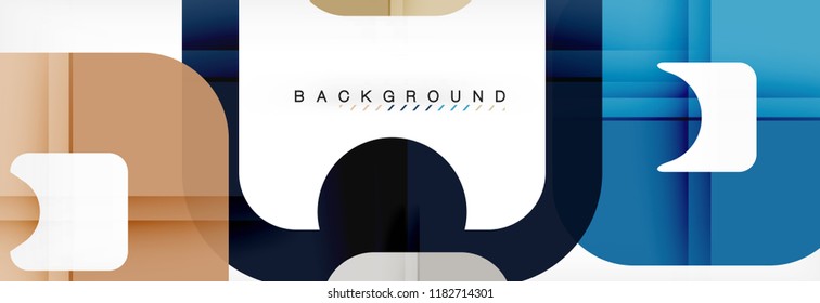 Quadratischer geometrischer Hintergrund, mehrfarbige Vorlage für Geschäfts- oder Technologiepräsentation oder Webbroschürenübersicht, Vektorhintergrund.