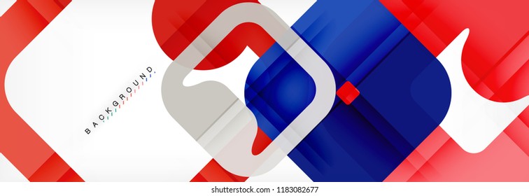 Square geometric background, multicolored template for business or technology presentation or web brochure cover layout, vector wallpaper.