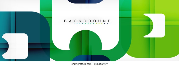 Square geometric background, multicolored template for business or technology presentation or web brochure cover layout, vector wallpaper.