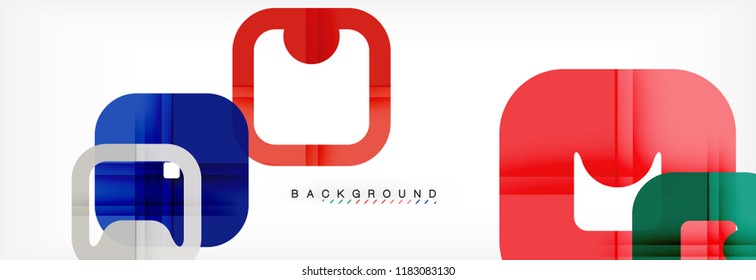 Fundo geométrico quadrado, modelo multicolorido para apresentação de negócios ou tecnologia ou web brochura capa layout, papel de parede vetor.