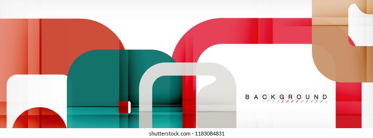 Square geometric background, multicolored template for business or technology presentation or web brochure cover layout, vector wallpaper.