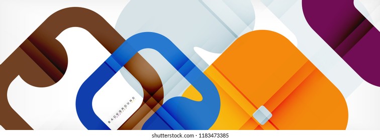 Square geometric background, multicolored template for business or technology presentation or web brochure cover layout, vector wallpaper.