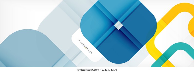 Square geometric background, multicolored template for business or technology presentation or web brochure cover layout, vector wallpaper.