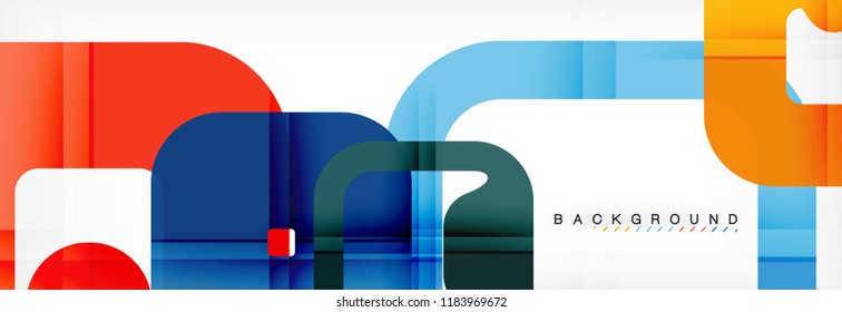 Square geometric background, multicolored template for business or technology presentation or web brochure cover layout, vector wallpaper.